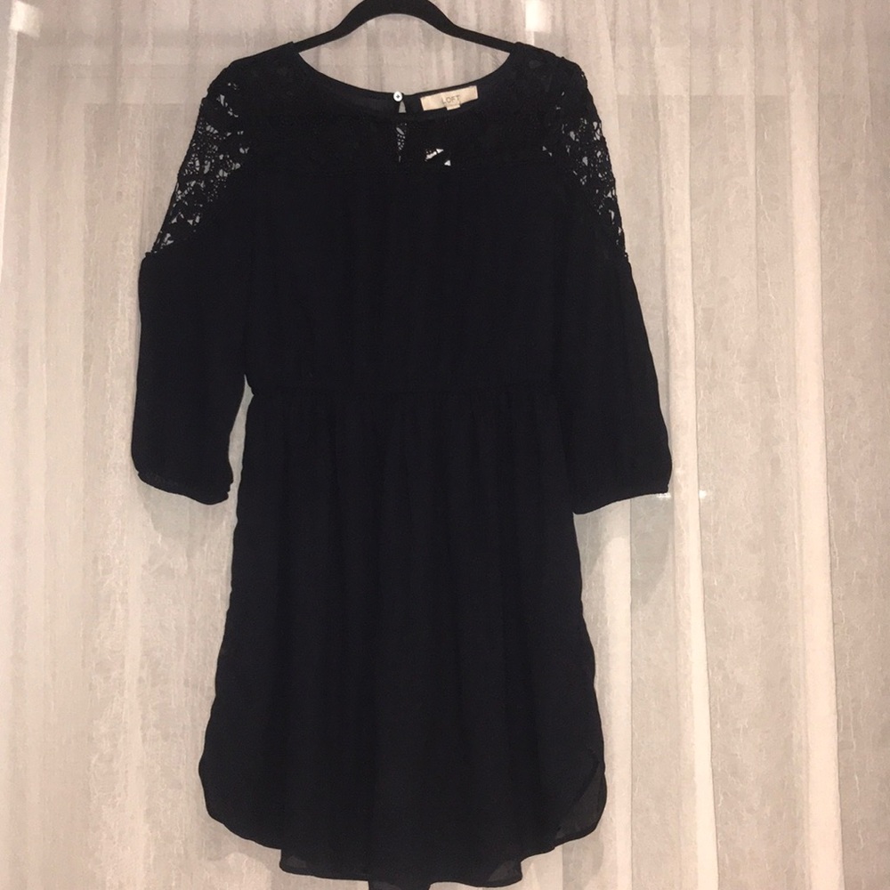 LOFT Navy Chiffon Dress